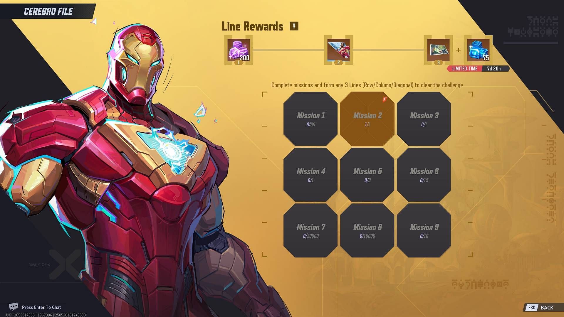 All missions in Cerebro File (Image via NetEase Games)